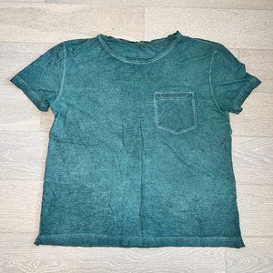 Massimo Alba teal overdyed t-shirt